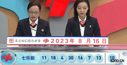 第2023094期七乐彩开奖现场截图图片