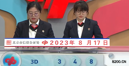 第2023219期福彩3D开奖现场截图图片