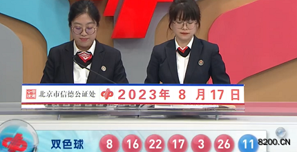 第2023095期双色球开奖现场截图图片