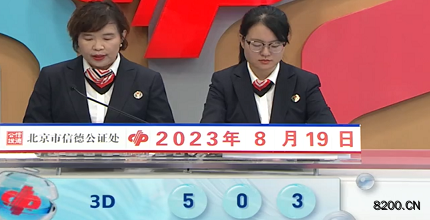 第2023221期福彩3D开奖现场截图图片