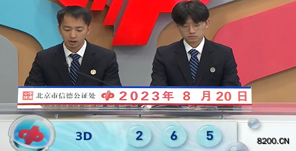第2023222期福彩3D开奖现场截图图片