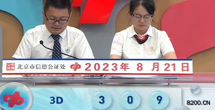 第2023223期福彩3D开奖现场截图图片