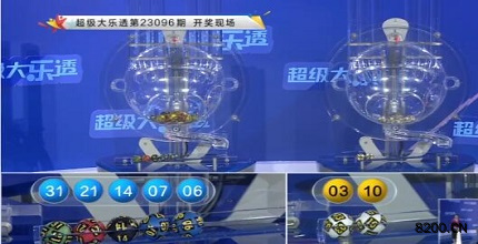 第2023096期大乐透开奖现场截图图片