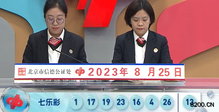 第2023098期七乐彩开奖现场截图图片