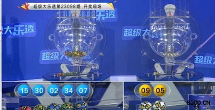 第2023098期大乐透开奖现场截图图片
