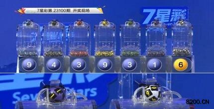 第2023100期七星彩开奖现场截图图片