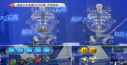 第2023100期大乐透开奖现场截图图片