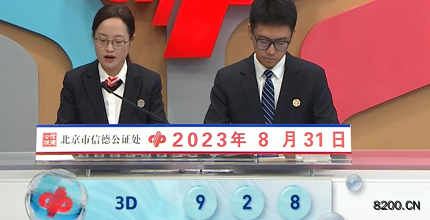 第2023233期福彩3D开奖现场截图图片