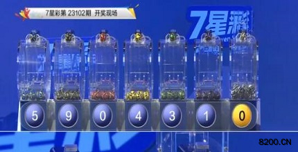 第2023102期七星彩开奖现场截图图片