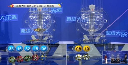 第2023104期大乐透开奖现场截图图片