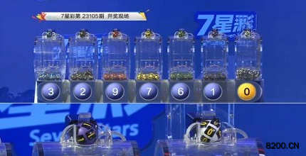 第2023105期七星彩开奖现场截图图片
