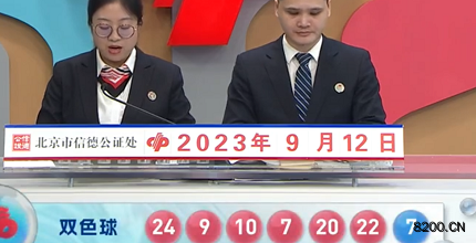 第2023106期双色球开奖现场截图图片