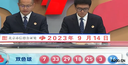 第2023107期双色球开奖现场截图图片