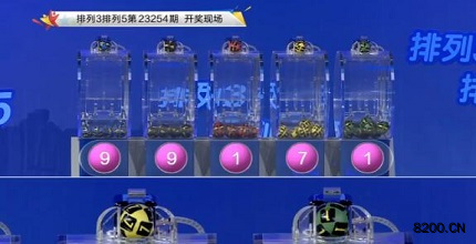 第2023254期排列3开奖现场截图图片