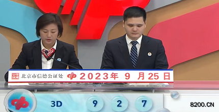 第2023258期福彩3D开奖现场截图图片