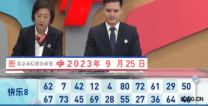 第2023258期快乐8开奖现场截图图片