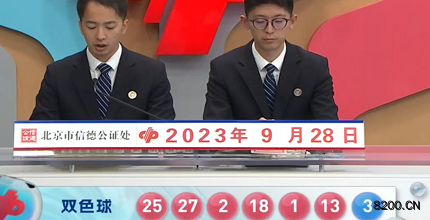 第2023113期双色球开奖现场截图图片