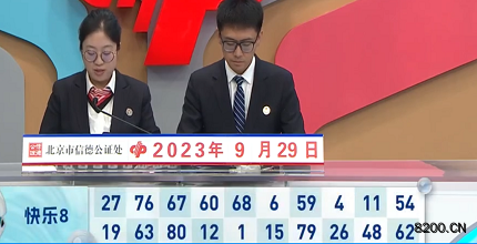 第2023262期快乐8开奖现场截图图片