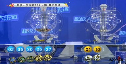 第2023114期大乐透开奖现场截图图片