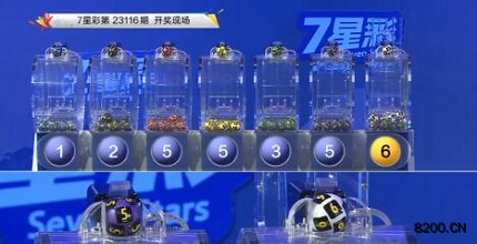 第2023116期七星彩开奖现场截图图片