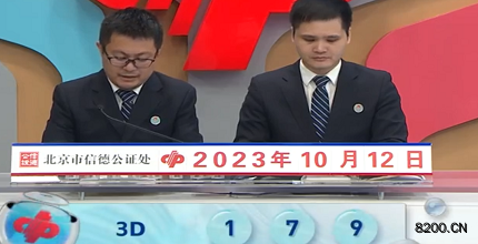 第2023271期福彩3D开奖现场截图图片