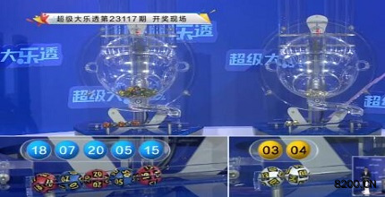 第2023117期大乐透开奖现场截图图片