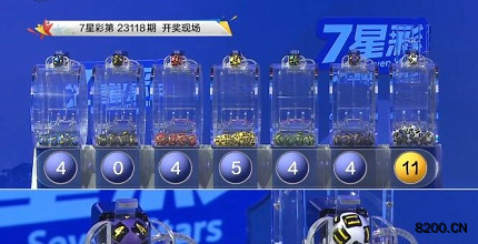第2023118期七星彩开奖现场截图图片