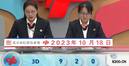 第2023277期福彩3D开奖现场截图图片