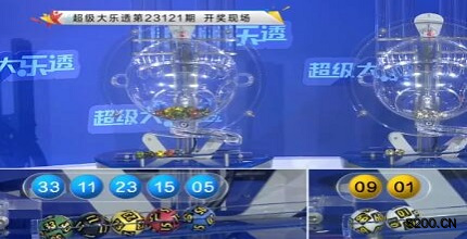 第2023121期大乐透开奖现场截图图片