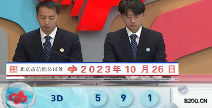第2023285期福彩3D开奖现场截图图片