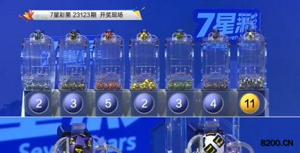 第2023123期七星彩开奖现场截图图片