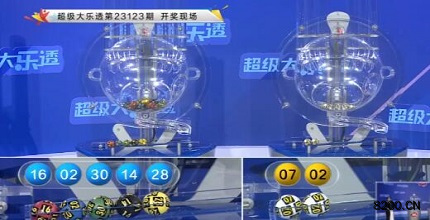 第2023123期大乐透开奖现场截图图片