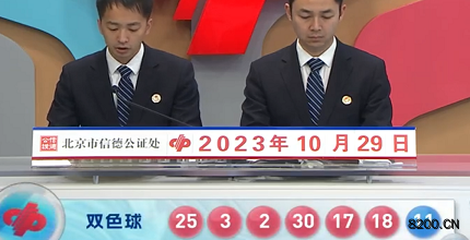 第2023124期双色球开奖现场截图图片
