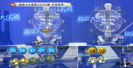 第2023125期大乐透开奖现场截图图片
