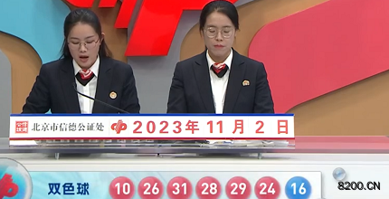 第2023126期双色球开奖现场截图图片