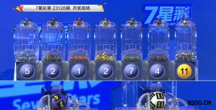 第2023128期七星彩开奖现场截图图片
