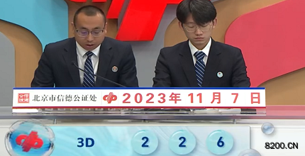 第2023297期福彩3D开奖现场截图图片