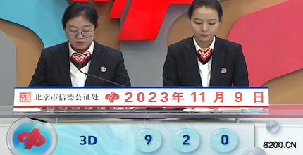 第2023299期福彩3D开奖现场截图图片