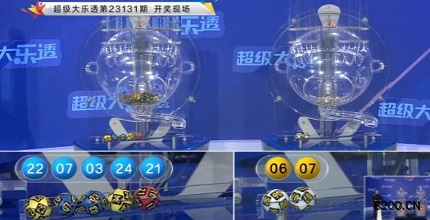 第2023131期大乐透开奖现场截图图片