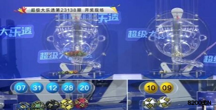 第2023138期大乐透开奖现场截图图片