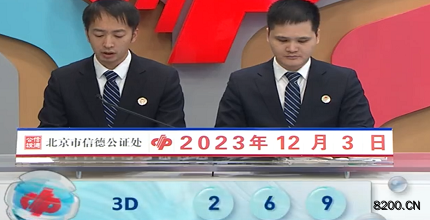 第2023323期福彩3D开奖现场截图图片