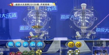 第2023139期大乐透开奖现场截图图片