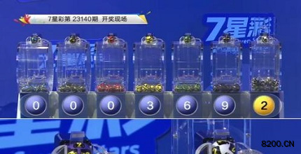 第2023140期七星彩开奖现场截图图片