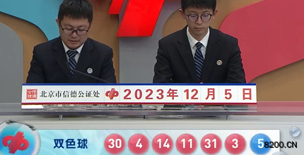 第2023140期双色球开奖现场截图图片