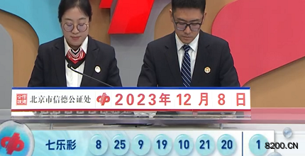 第2023141期七乐彩开奖现场截图图片