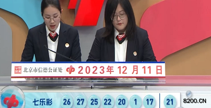 第2023142期七乐彩开奖现场截图图片