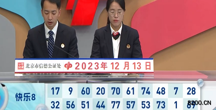 第2023333期快乐8开奖现场截图图片