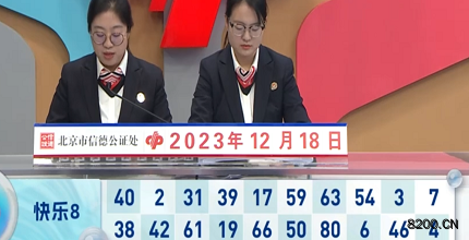 第2023338期快乐8开奖现场截图图片