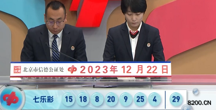 第2023147期七乐彩开奖现场截图图片