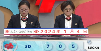 第2024004期福彩3D开奖现场截图图片